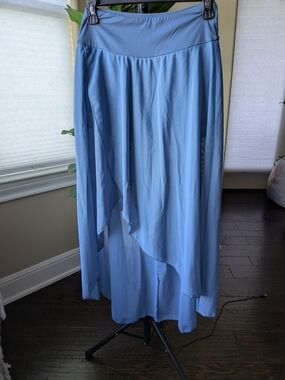 HALARA Sky Blue High-Low Flow Skirt